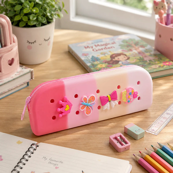 Princess Charm Silicone Pencil Pouch