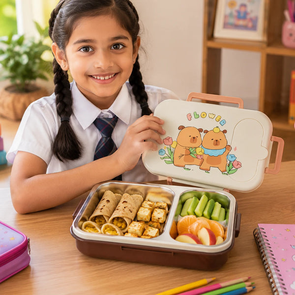 Flower Bear Kids Lunch Box