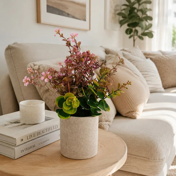 Blush Garden Artificial Floral Plant with Pot