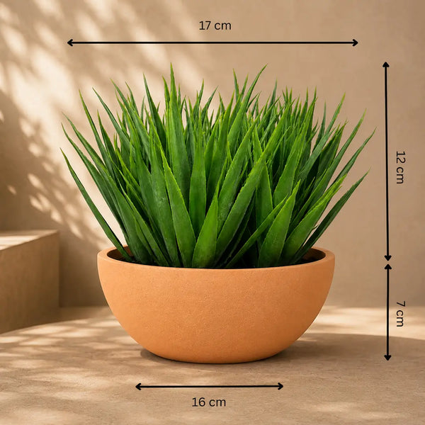 Terra Green Artificial Grass Plant with Bowl Po