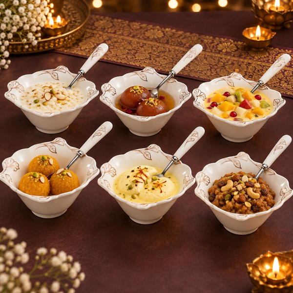 Golden Blossom Dessert Set