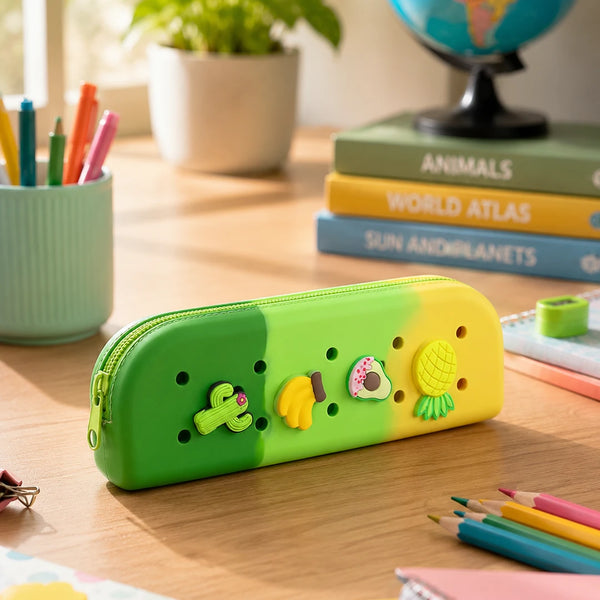 Tropical Pop Silicone Pencil Pouch