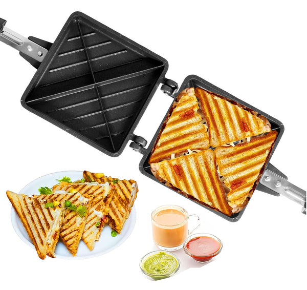2 Cuts Non Stick Grill Sandwich Maker