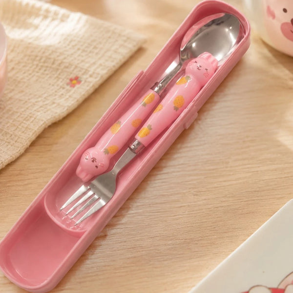 Bunny Bliss Kids Travel Cutlery Set