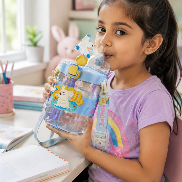 Sunny Hop Kids Straw Bottle