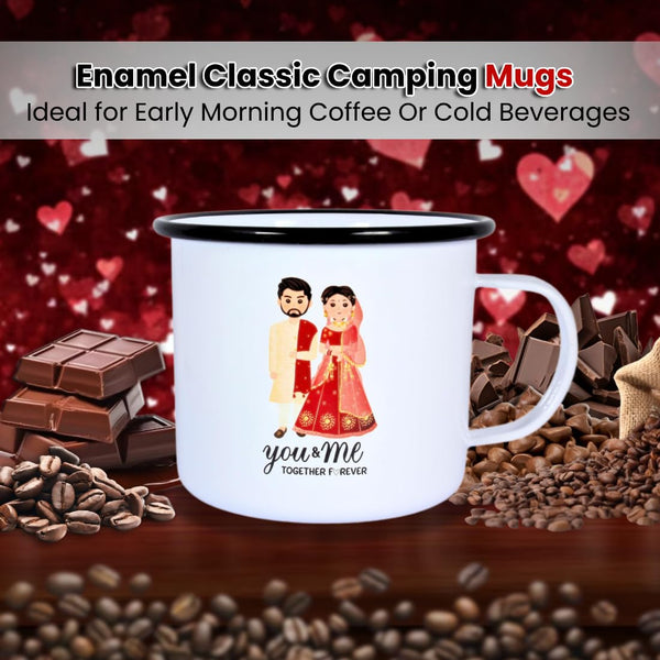 Enamel You & Me Printed Coffee Mug