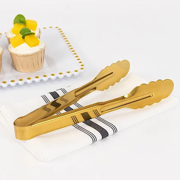 Golden Grip Stainless Steel Tongs