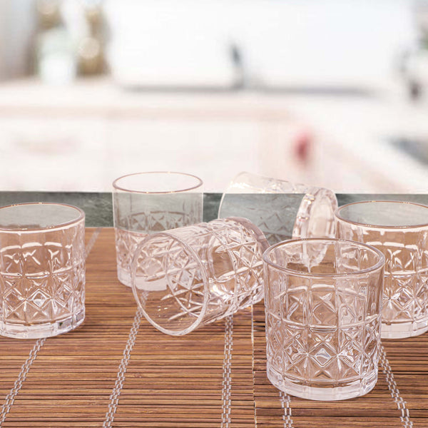 Blluex Diamond Weave Highball Glass Set