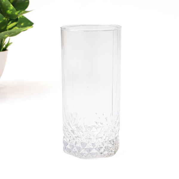 Elegant Facet Tall Drinking Glasses