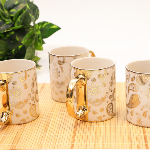 Luxury Golden Paisley Coffee Mugs