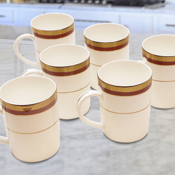 Golden Aura Ceramic Coffee Mugs