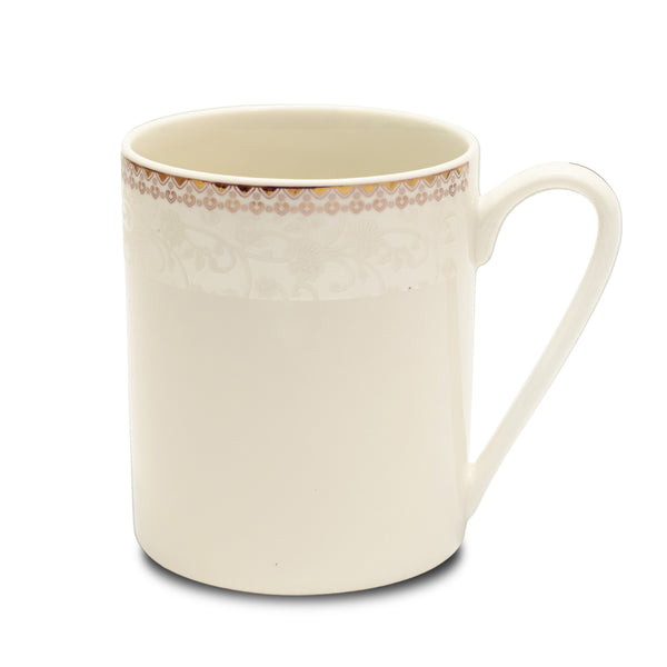 Classic Ivory Bloom Ceramic Mug Set