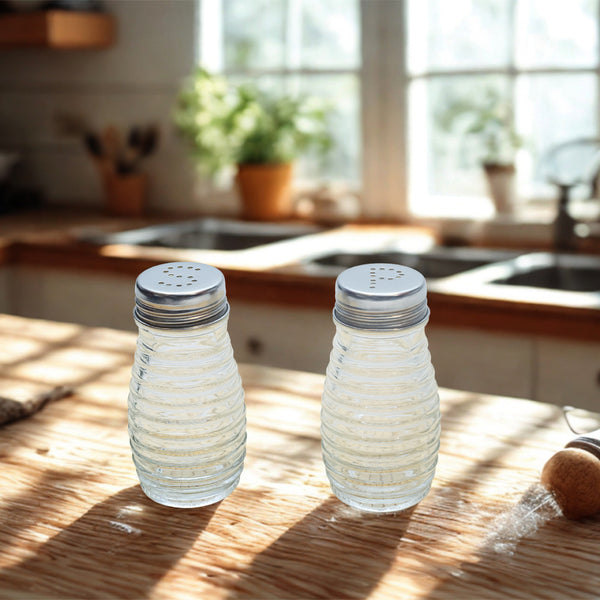 Elegant Glass Spice Jars (Pack of 2)