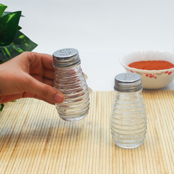 Elegant Glass Spice Jars (Pack of 2)