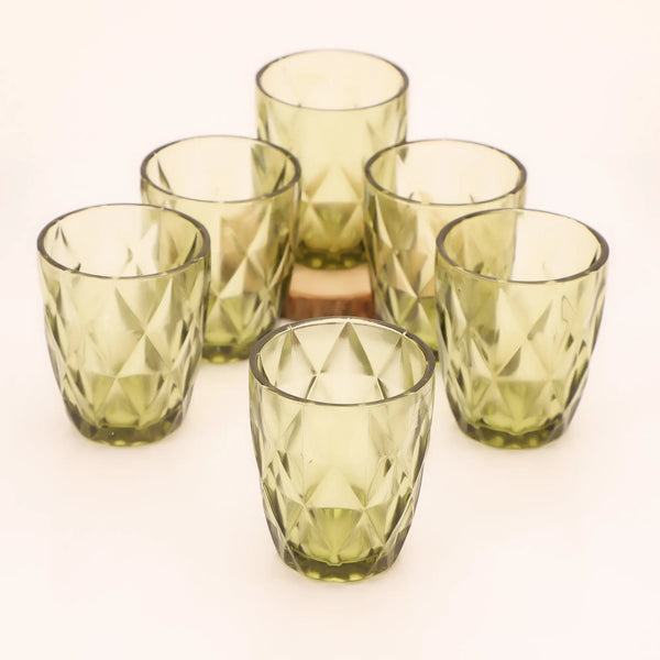 GREEN LUXE DESIGNER GLASS SET