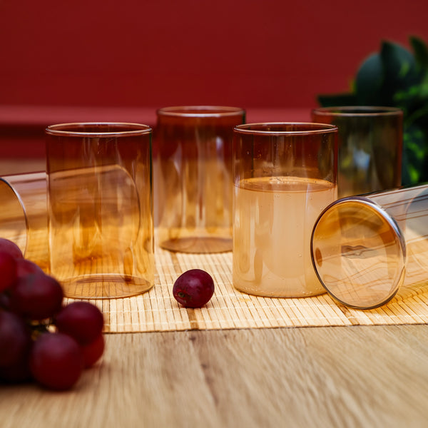 Honey Aura Glass Tumblers