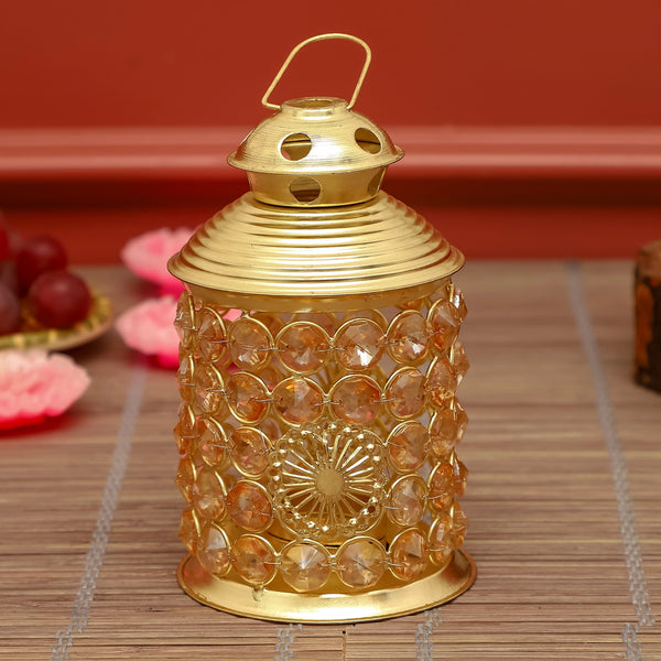 Amber Gleam Crystal Lantern