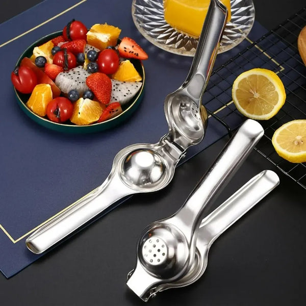 Stainless Steel Lemon Squeezer, 2 in 1 Citrus Juicer Handheld Lemon Juicer