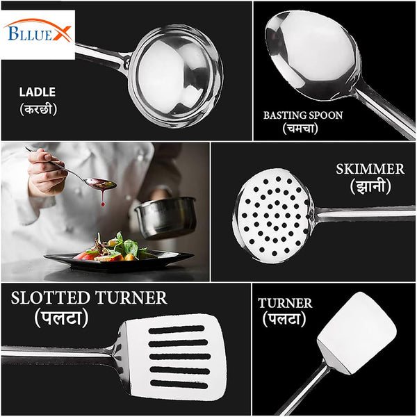 Premium Stainless Steel Cooking and Serving Set