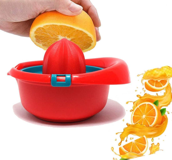Manual Citrus Juicer Hand Press Red