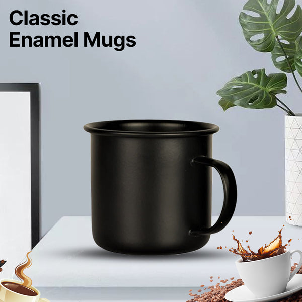 Enamel Coffee Mug Black