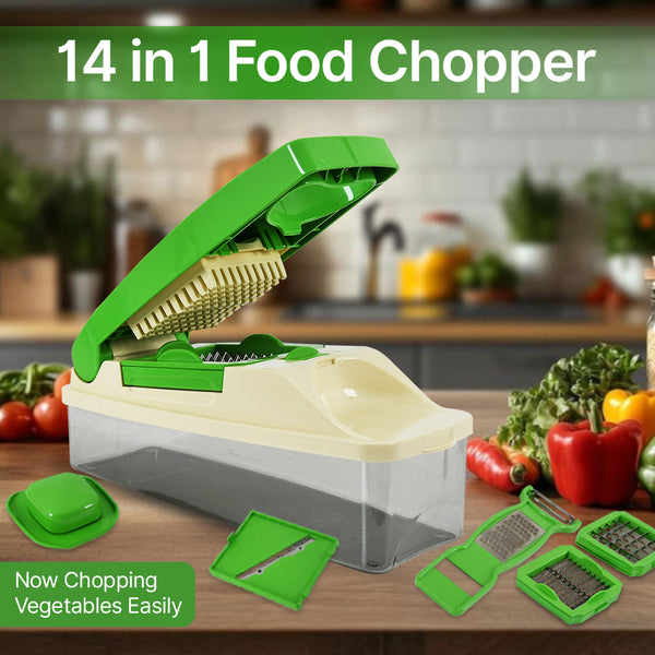 14 In 1 Plastic Vegetable And Fruit Chopper