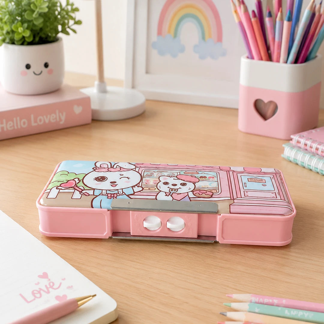 Bunny Bakery Multifunctional School Pencil Box