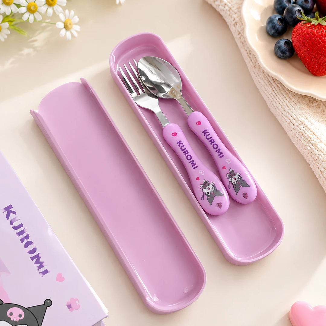 Kuromi Kids Travel Cutlery Set