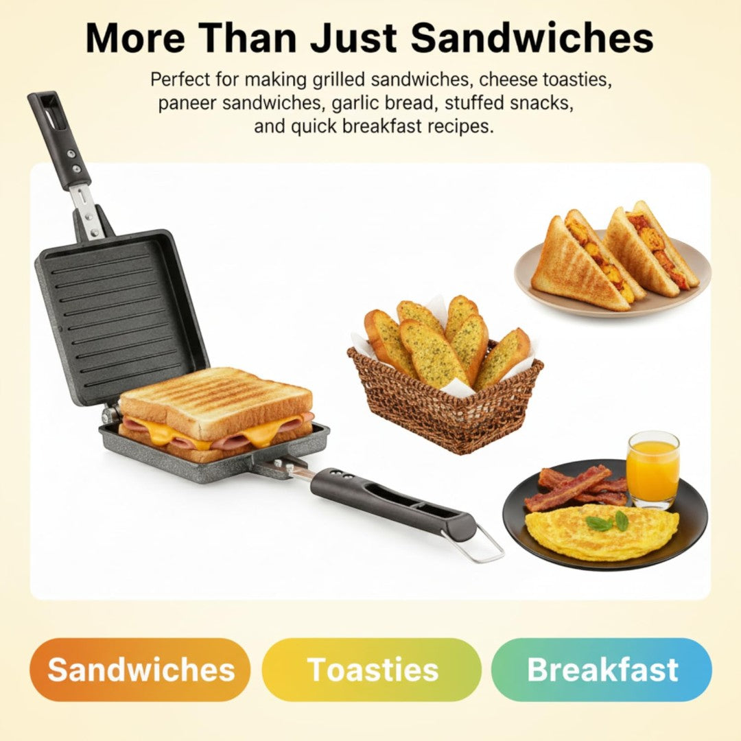 Snack N Sandwich Jumbo Medium Toaster (Square)
