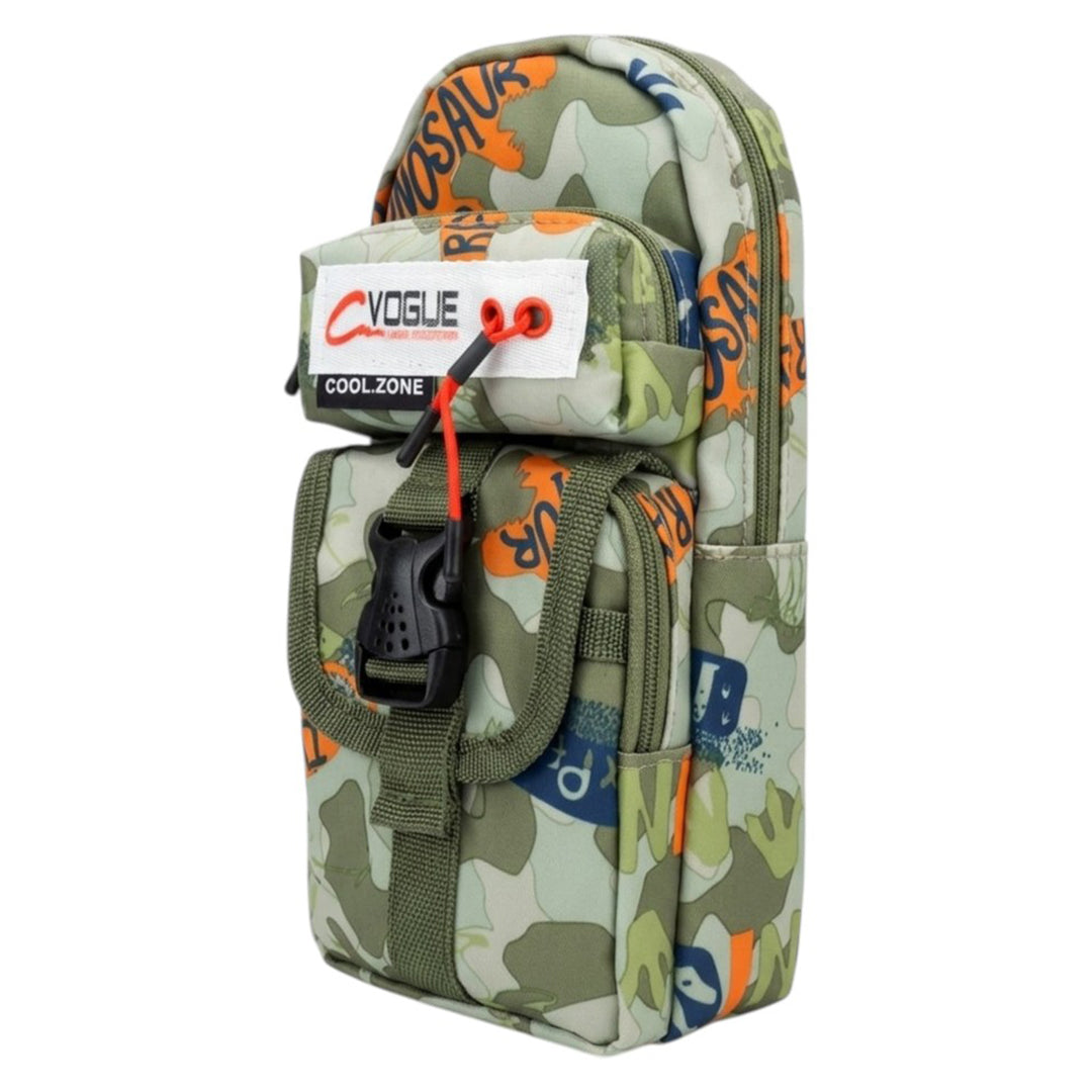 Dino Camo Multi-Pocket Pencil Pouch