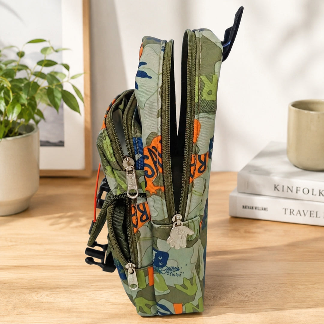 Dino Camo Multi-Pocket Pencil Pouch