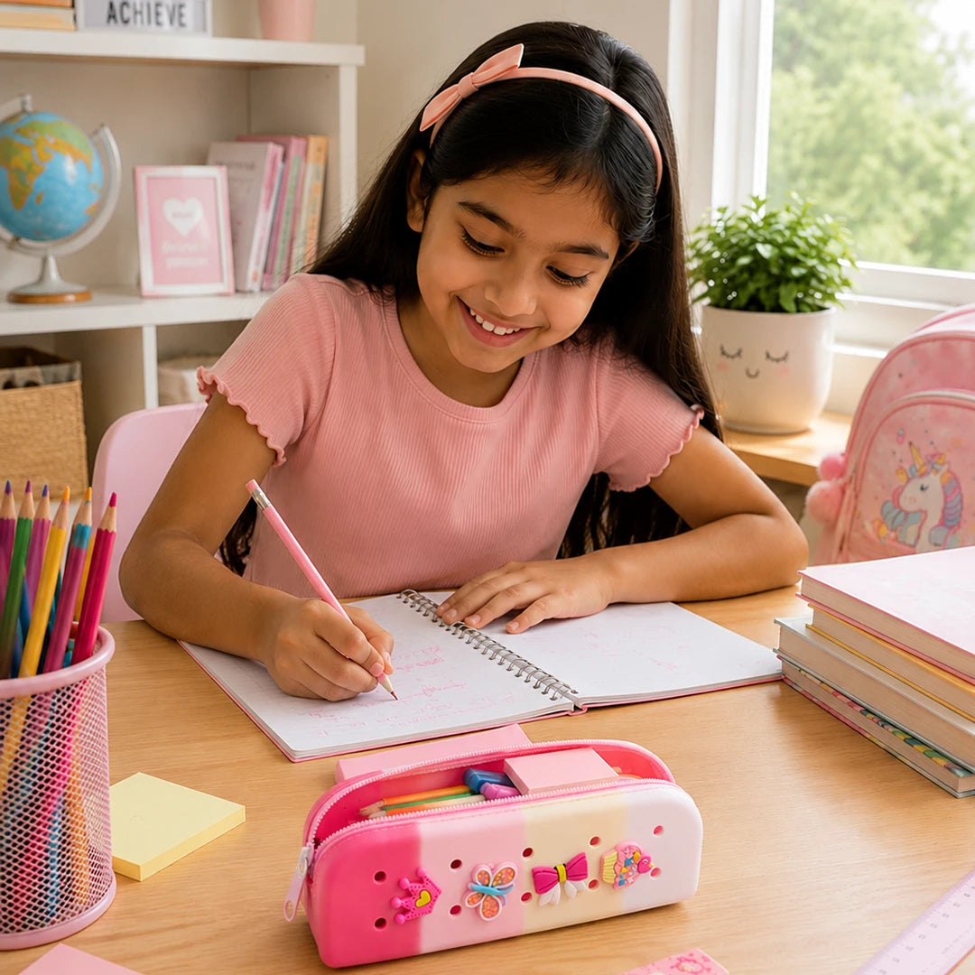 Princess Charm Silicone Pencil Pouch
