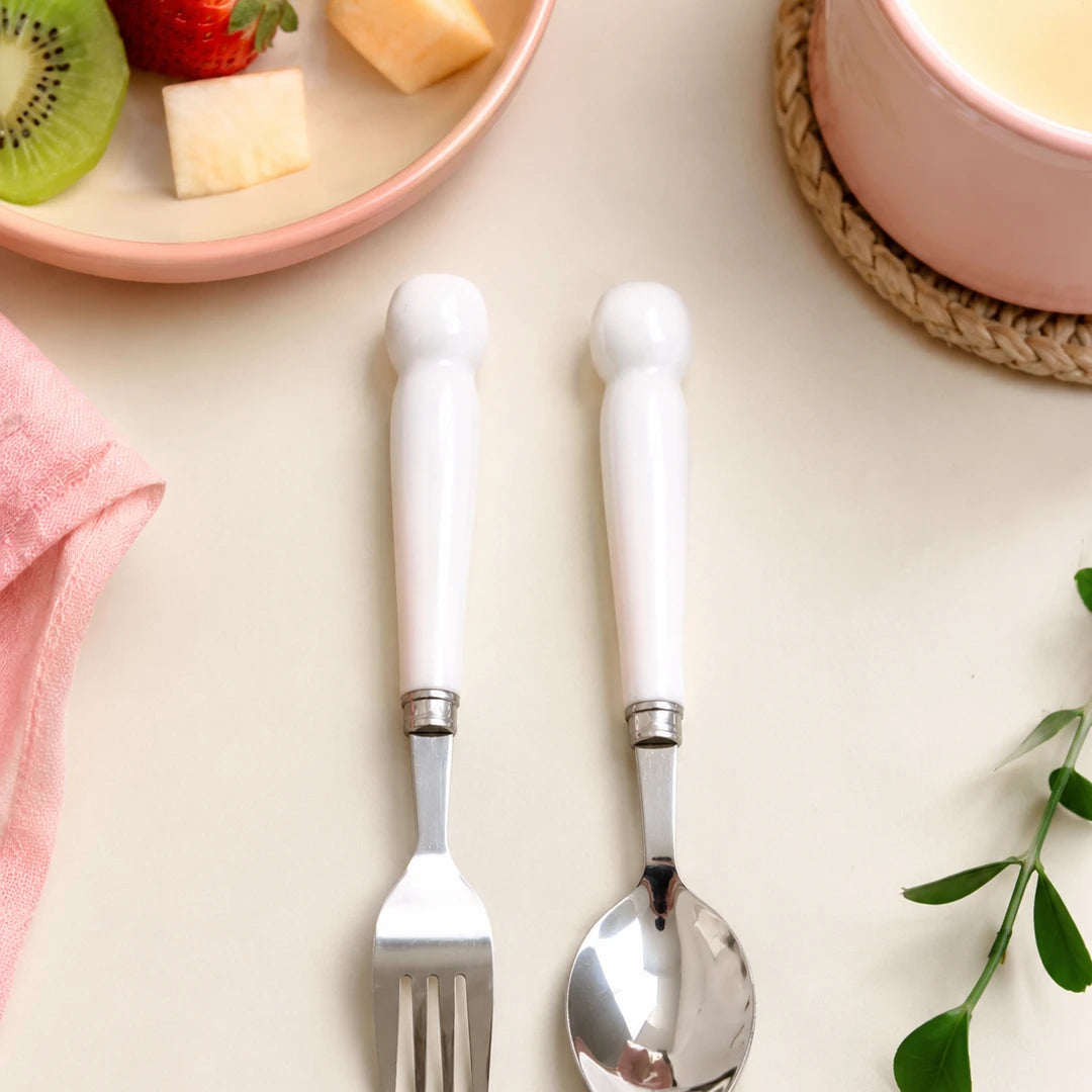 Panda Pals Kids Spoon & Fork Set with Travel Storage Case