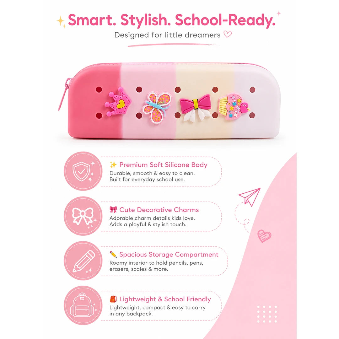 Princess Charm Silicone Pencil Pouch