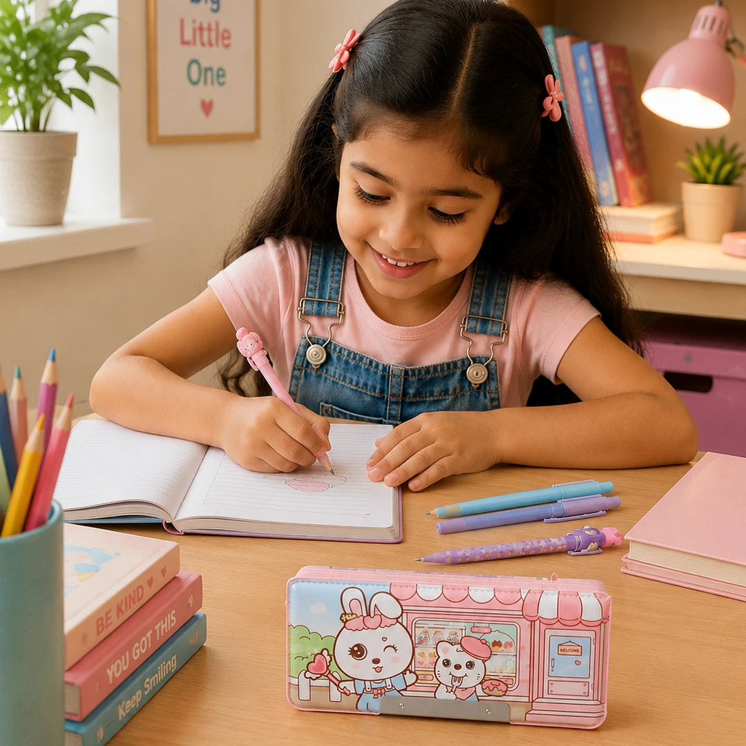 Bunny Bakery Multifunctional School Pencil Box