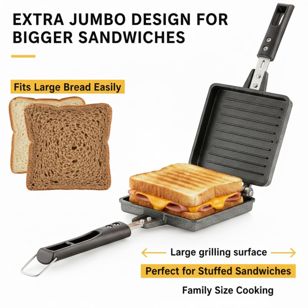 Snack N Sandwich Jumbo Medium Toaster (Square)