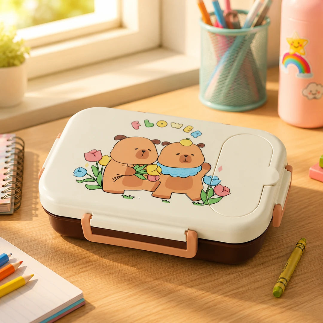 Flower Bear Kids Lunch Box