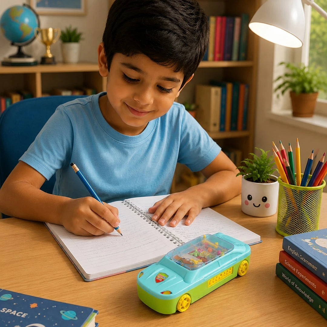 Turbo Car Pencil Box with Fun Maze Game & Secret Lock