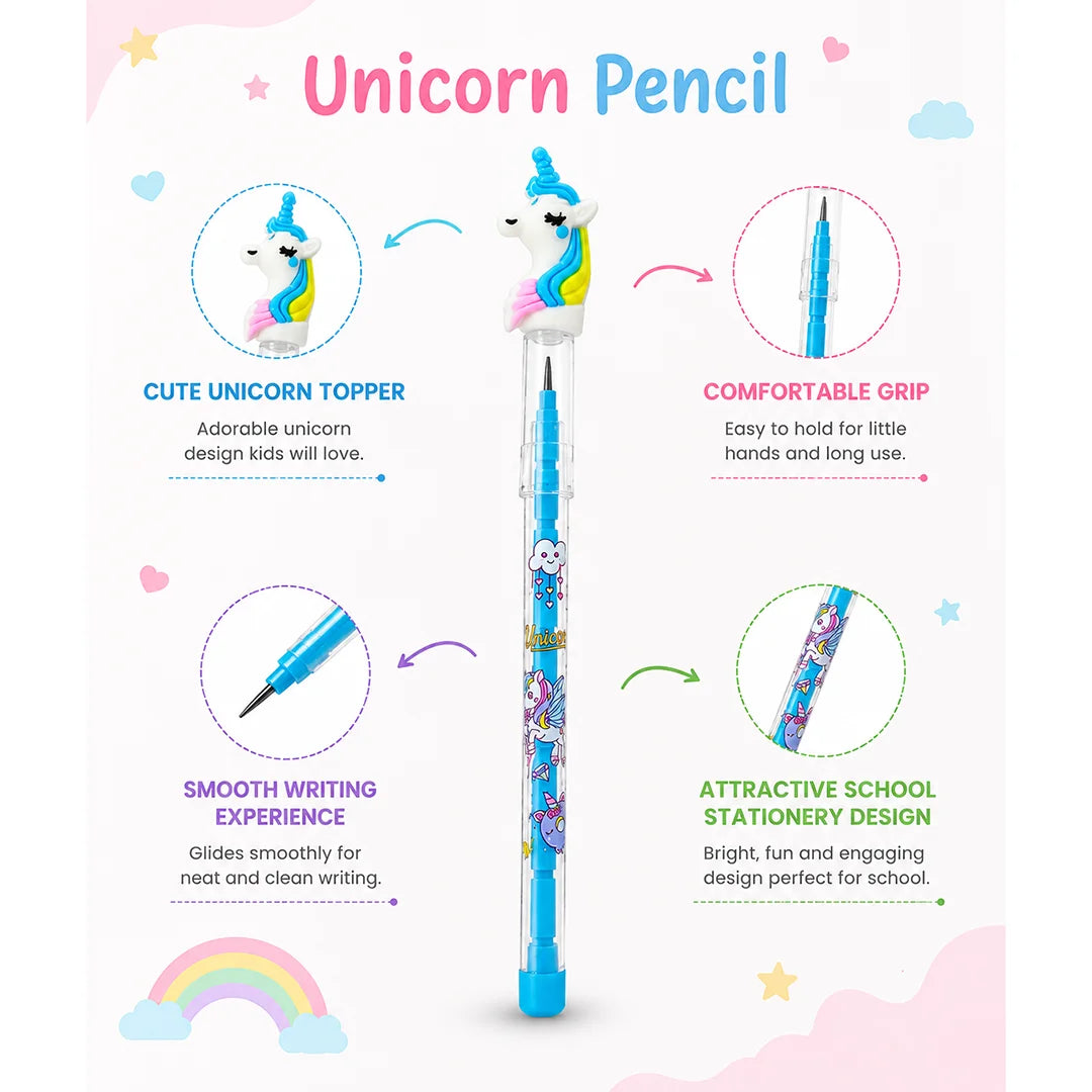Unicorn Magic Push Pencil Set