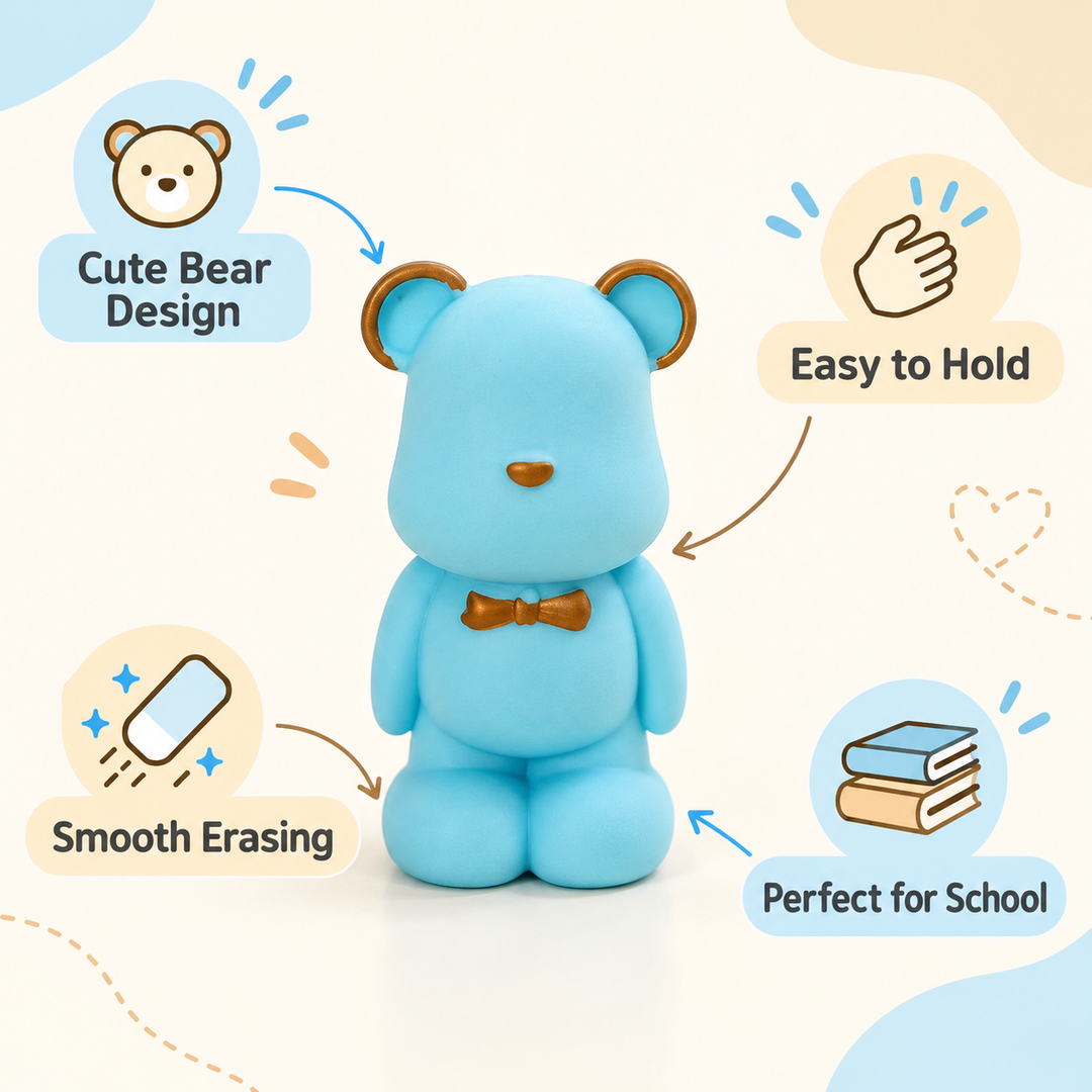 Cuddly Duo Teddy Bears Eraser