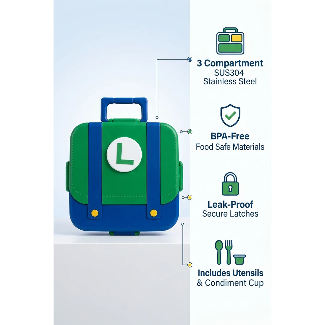 Luigi Buddy Stainless Steel School Lunch Box