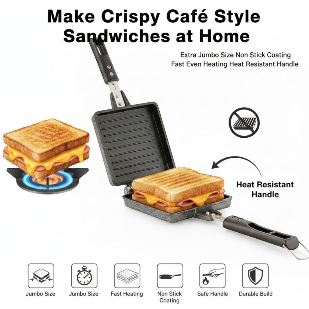 Snack N Sandwich Jumbo Medium Toaster (Square)