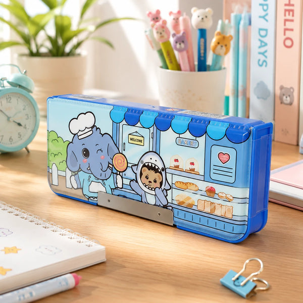 Cute Bakery Friends Kids Multipurpose Pencil Box