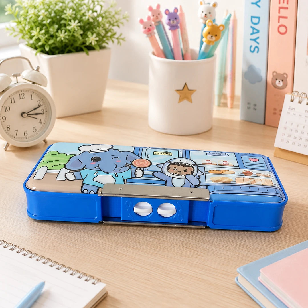 Cute Bakery Friends Kids Multipurpose Pencil Box