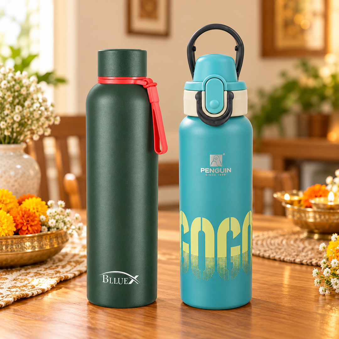 Green and Aqua Bottle Duo
