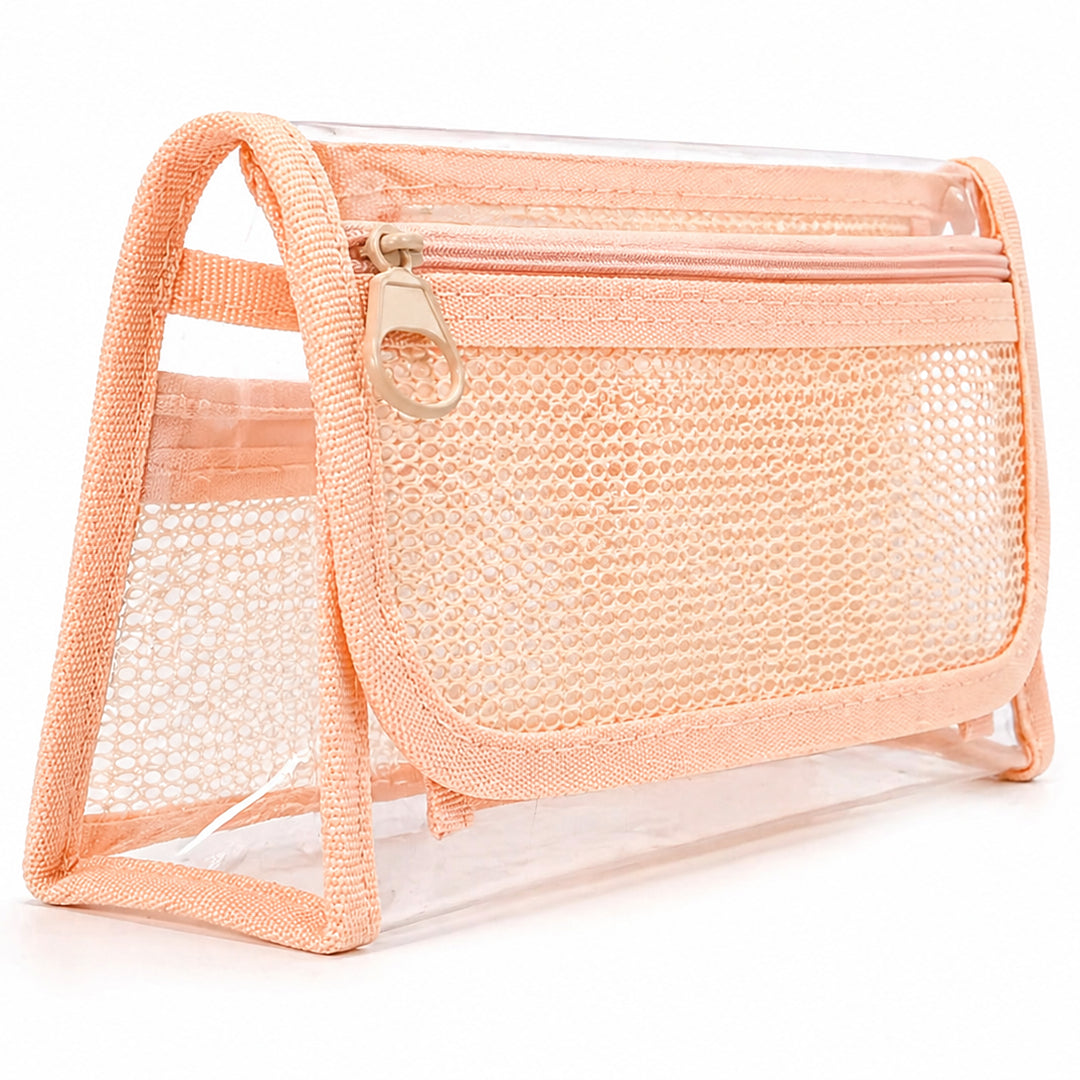 Peach Clear Organizer Pouch