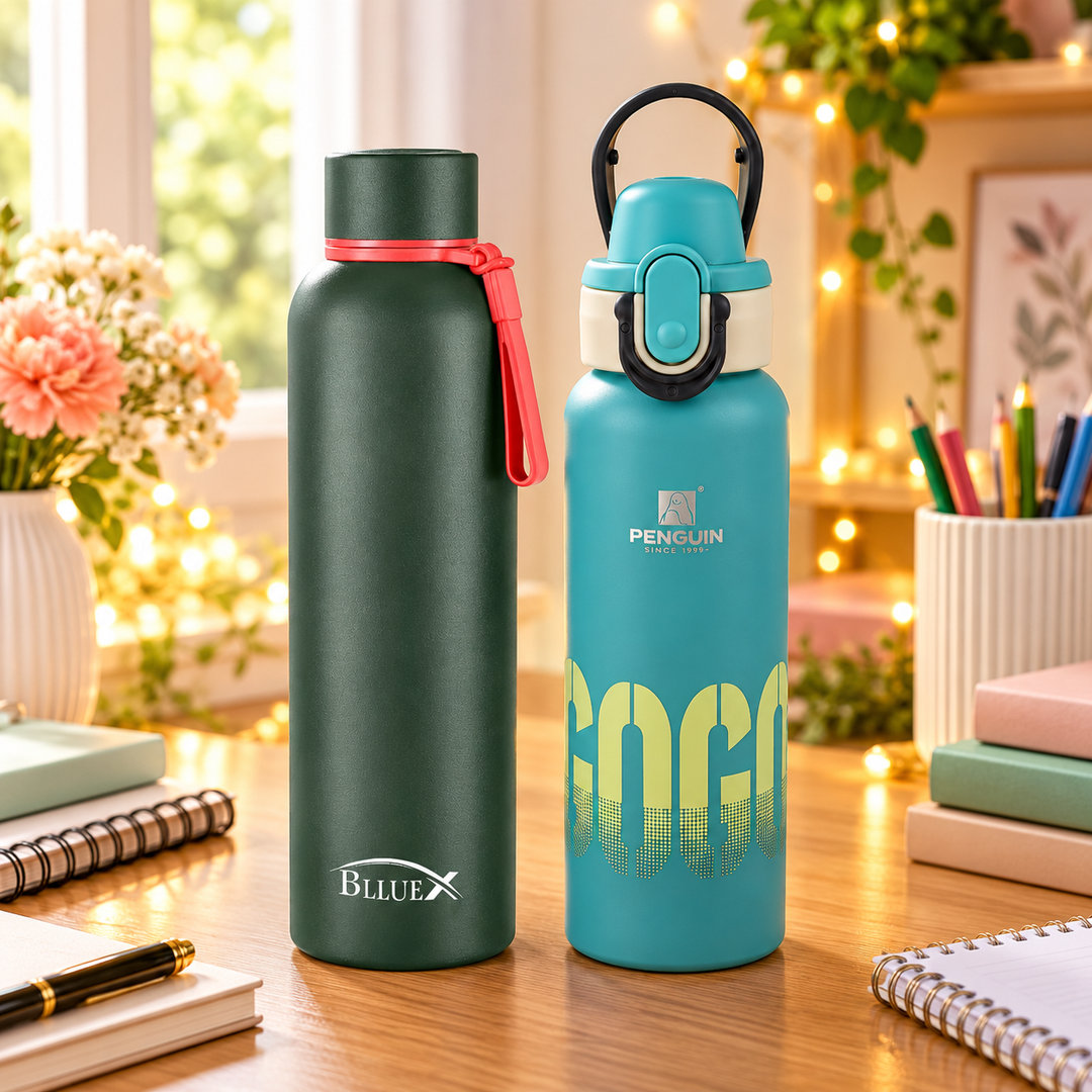 Green and Aqua Bottle Duo