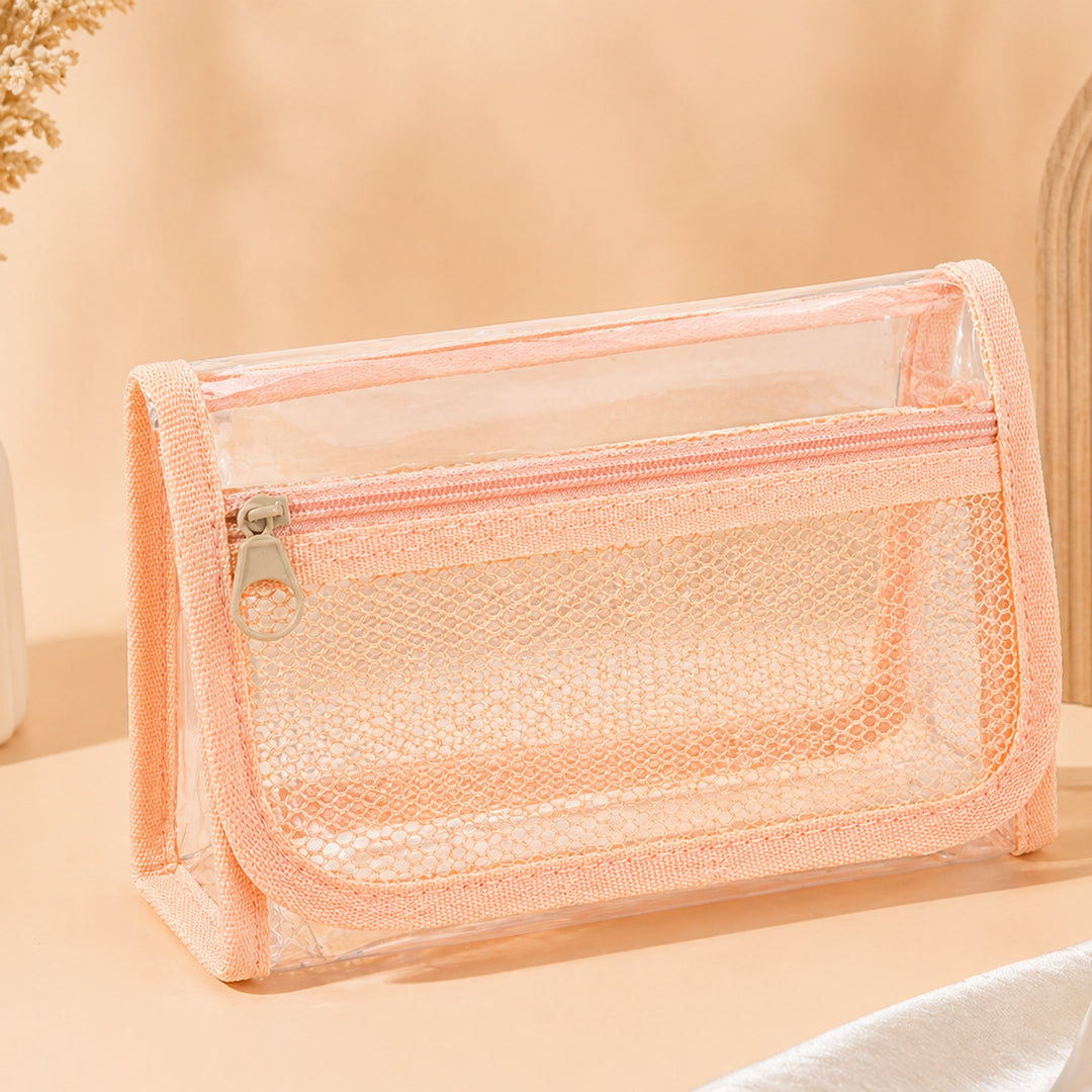 Peach Clear Organizer Pouch