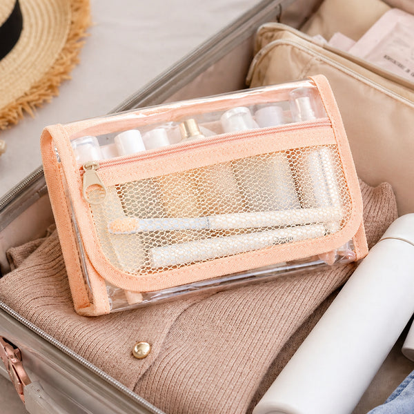 Peach Clear Organizer Pouch