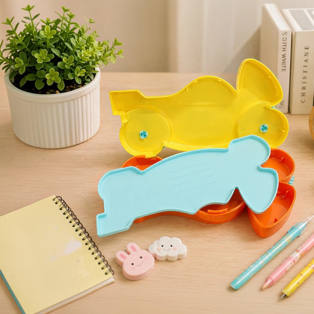 Dino Racer Wheel-Shaped Kids Pencil Box